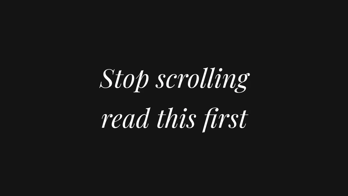 Instagram Elegant text style: italic serif with wide spacing