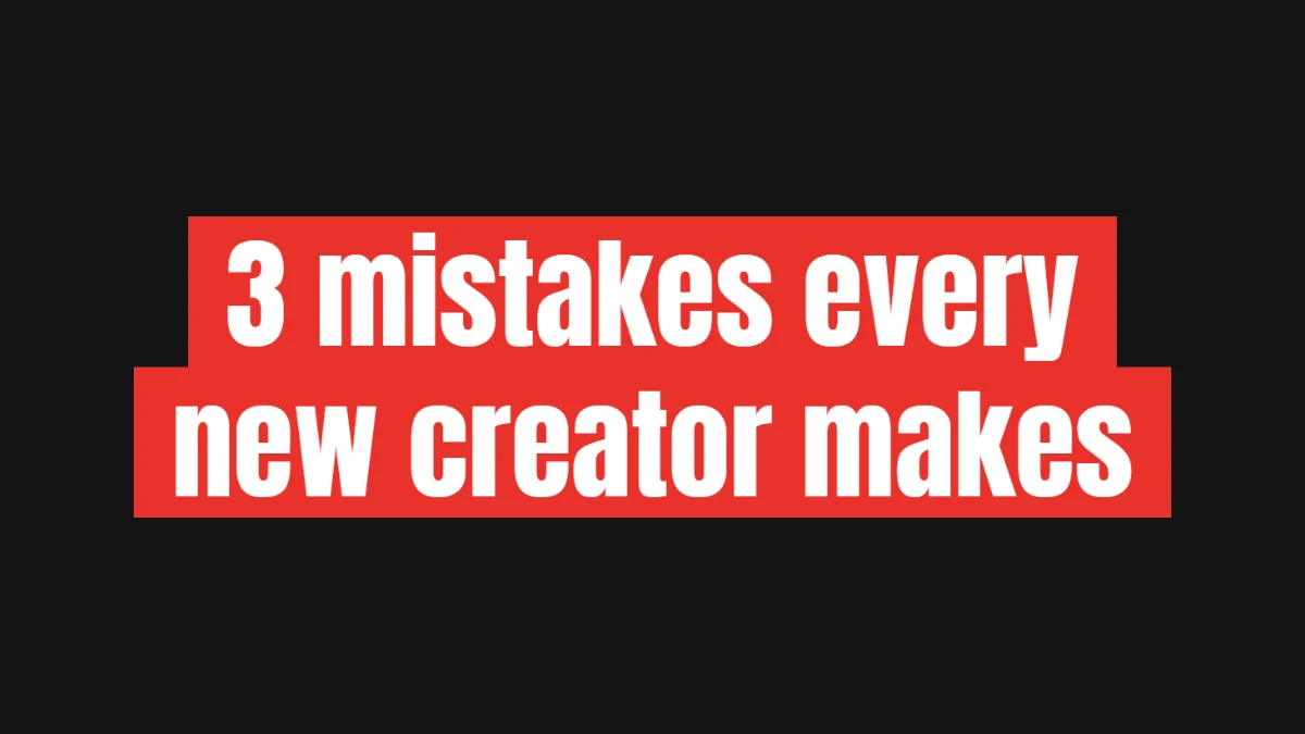 List or tips Instagram title card template: 3 mistakes every new creator makes