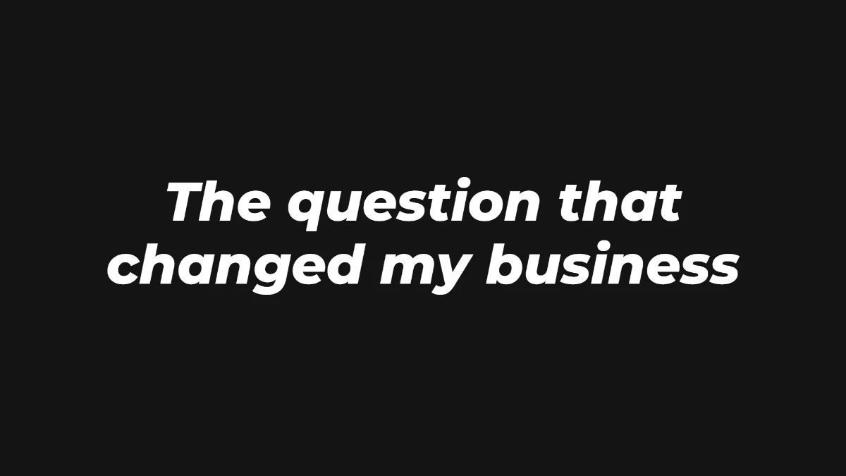 Podcast clip Instagram title card template: The question that changed my business